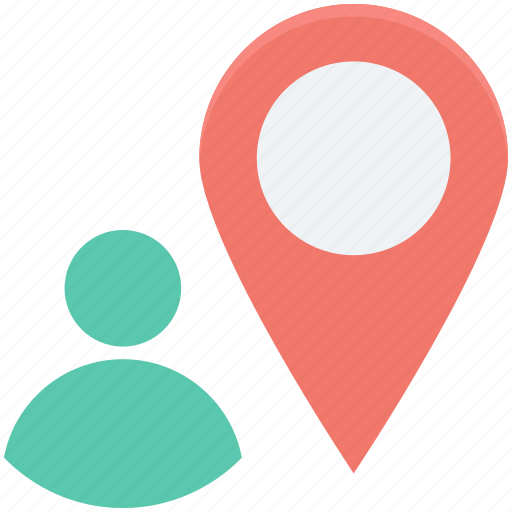 Geolocalization, location pin, man location, map pin, user location icon - Download on Iconfinder