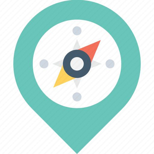 Compass, map pin, navigation, pin icon - Download on Iconfinder