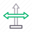 arrow, chevron, direction, road, sign 