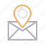 inbox, location, message, navigation, pin 