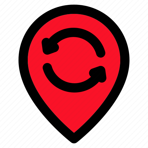 Refresh, pin, location, map, venue icon - Download on Iconfinder