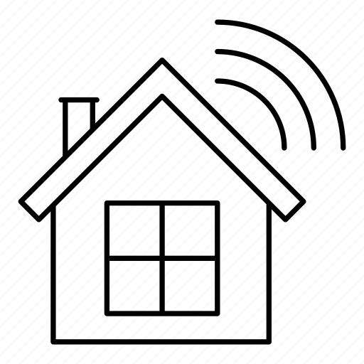 Wireless, signal, house, home icon - Download on Iconfinder