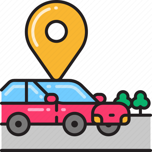 Arrived, destination, car, location, marker, navigation, pin icon - Download on Iconfinder