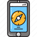 app, compass, application, direction, navigation, smartphone