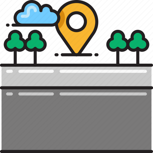 Roadside, location, marker, navigation, pointer, road, street icon - Download on Iconfinder