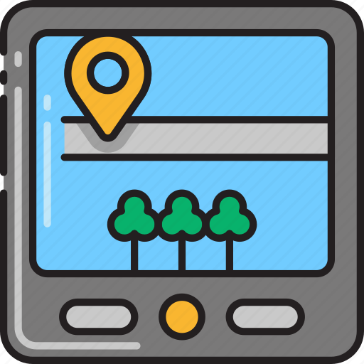 Map, route, direction, gps, navigation, road, straight icon - Download on Iconfinder