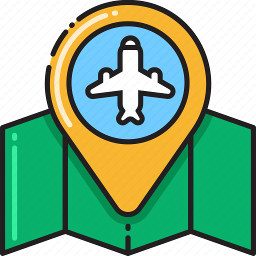 Airport, searching, flight, location, plan, search, travel icon - Download on Iconfinder