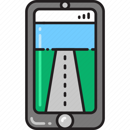 Street, view, direction, navigation, road, smartphone, virtual icon - Download on Iconfinder