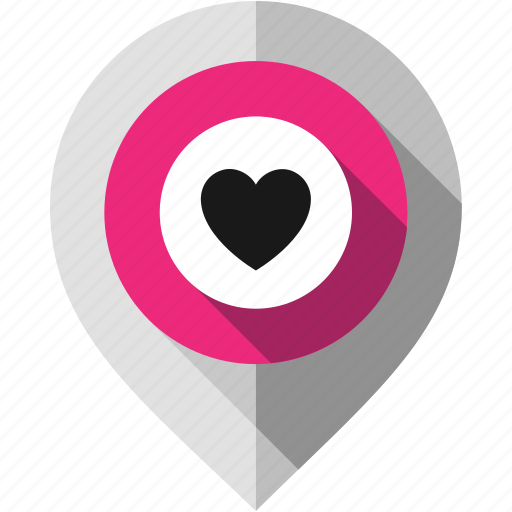 Add, favorite, heart, location pointer, love, map pin, navigation marker icon - Download on Iconfinder