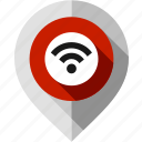 internet, location pointer, map pin, navigation marker, wi fi, wifi, wireless