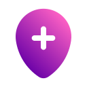 hospital, map, point, placeholder, maps, and, location, pin