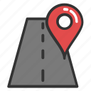 road pin, road tracking, road tracking map, roadside, roadway 