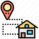 home, location, map, place, route