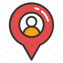 geotargeting, gps location, navigation concept, user location pin