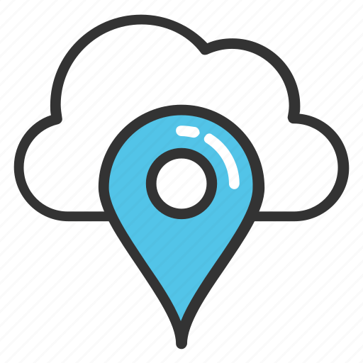 Cloud map marker, cloud map pin, navigation marker cloud, rain marker, weather marker icon - Download on Iconfinder