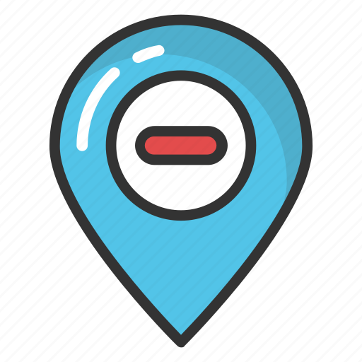 Map marker cancel location, navigation pointer, stop direction, wrong location, wrong place icon - Download on Iconfinder