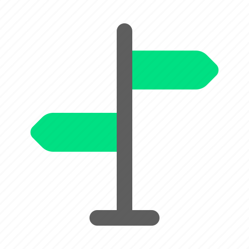 Arrow, direction, post, road, sign, signpost, street icon - Download on Iconfinder