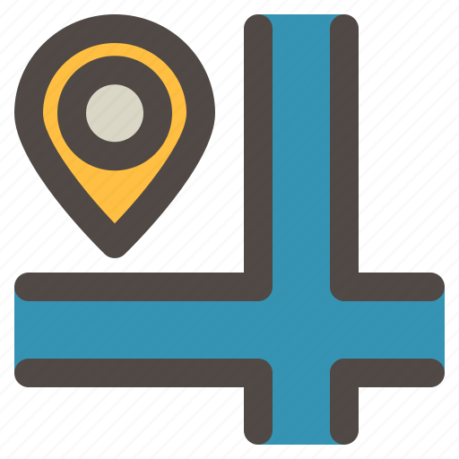 Direction, maps, navigation, pin, road icon - Download on Iconfinder