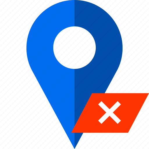 Cross, delete, gps, pin, stop icon - Download on Iconfinder