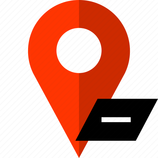 Gps, locate, map, negative, pin icon - Download on Iconfinder