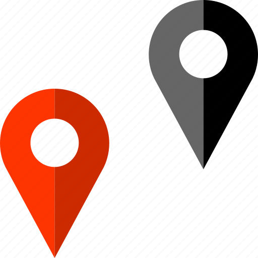 Connect, locate, location, pins, two icon - Download on Iconfinder