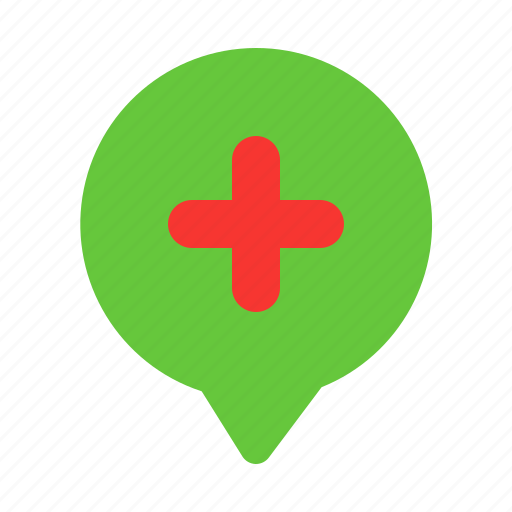 Map, location, gps, maps, pin, hospital, clinic icon - Download on Iconfinder
