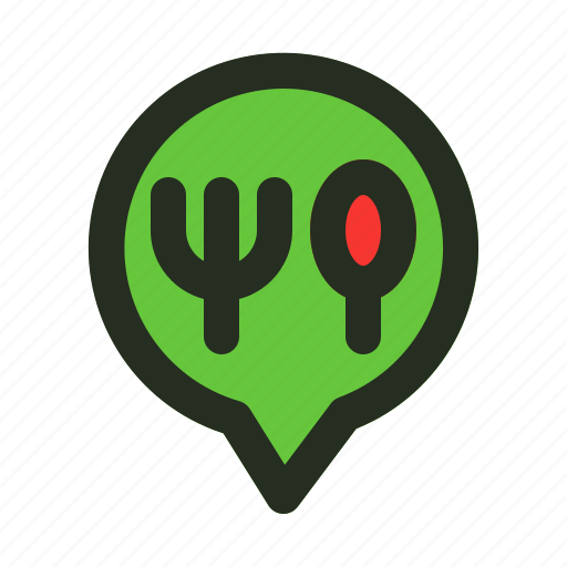 Map, location, gps, maps, food, pin, restaurant icon - Download on Iconfinder