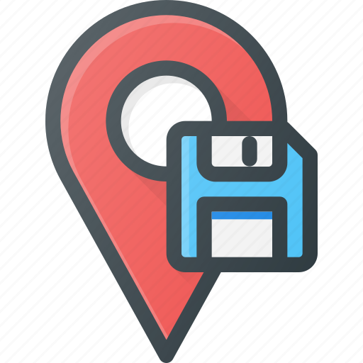 Geolocation, location, map, pin, save icon - Download on Iconfinder