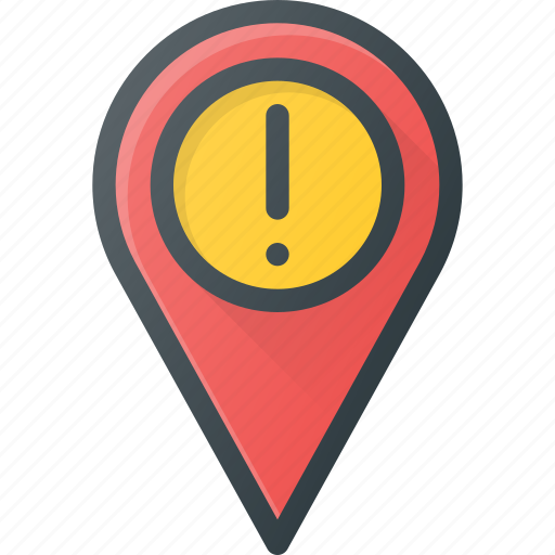 Allert, geolocation, location, map, pin icon - Download on Iconfinder