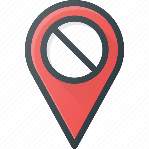 Disable, geolocation, location, map, pin icon - Download on Iconfinder