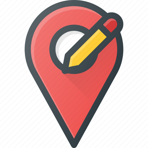 Edit, geolocation, location, map, pin icon - Download on Iconfinder