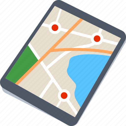 map, street, tablet icon - Download Iconfinder