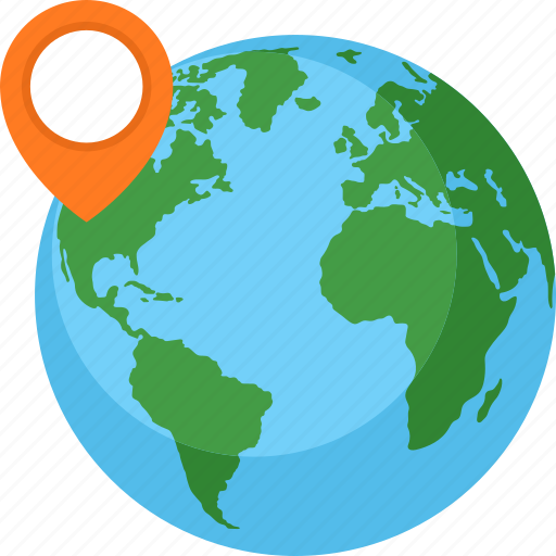 Globe, location, pin, world map icon - Download on Iconfinder