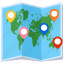 location, navigation, pin, world map 