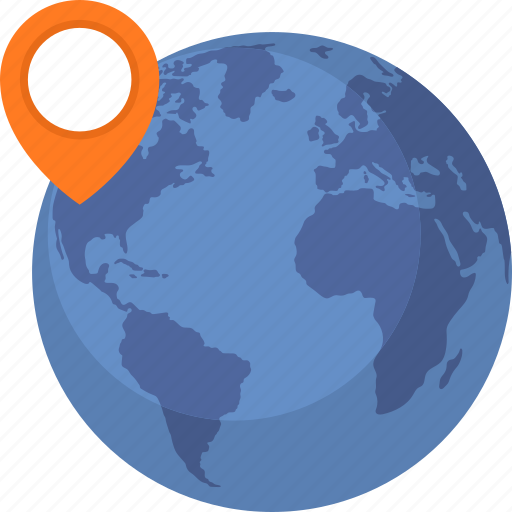 Globe, location, pin, world map icon - Download on Iconfinder