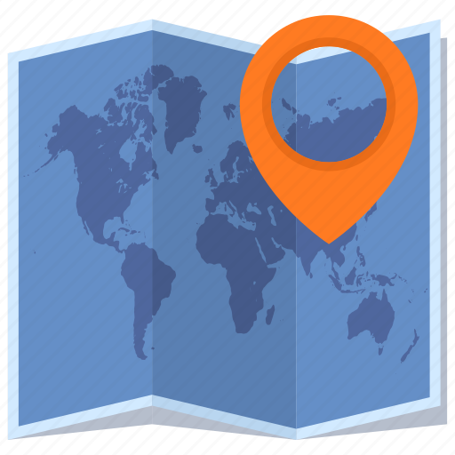 Location, navigation, pin, world map icon - Download on Iconfinder