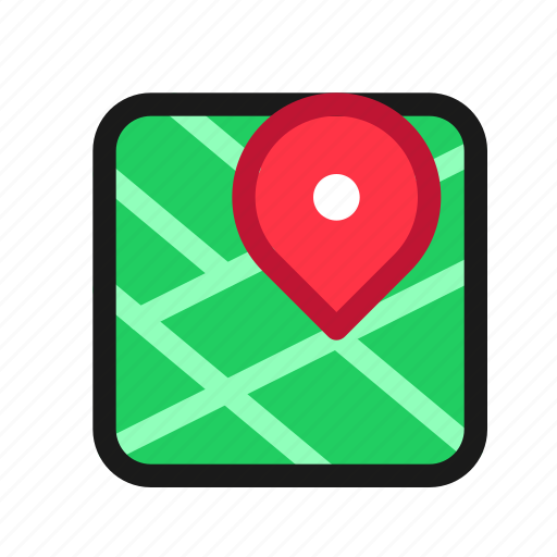 Map, app, navigation, gps, pin, location icon - Download on Iconfinder