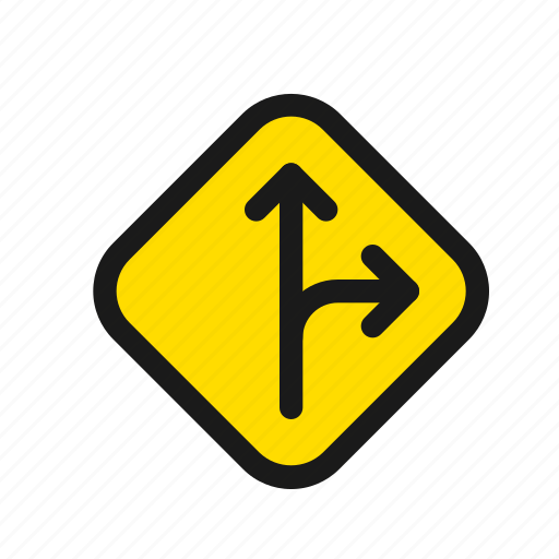 Road, sign, side, street, traffic, turn, direction icon - Download on Iconfinder