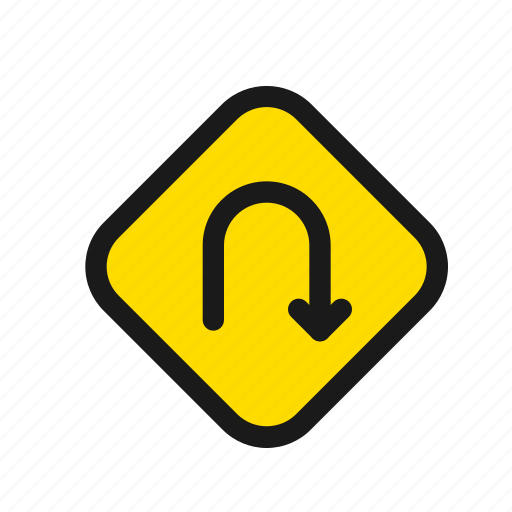Signpost, direction, u, turn, around, street, sign icon - Download on Iconfinder
