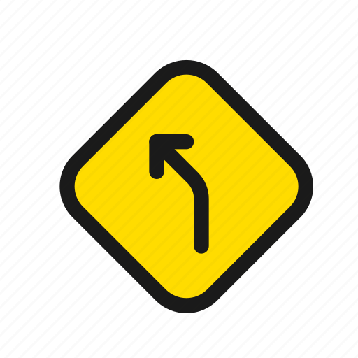 Street, road, curve, sign, turn, left, arrow icon - Download on Iconfinder