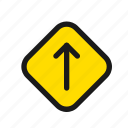 street, sign, arrow, straight, mark, direction, navigation