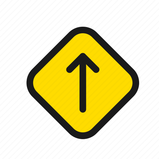 Street, sign, arrow, straight, mark, direction, navigation icon - Download on Iconfinder