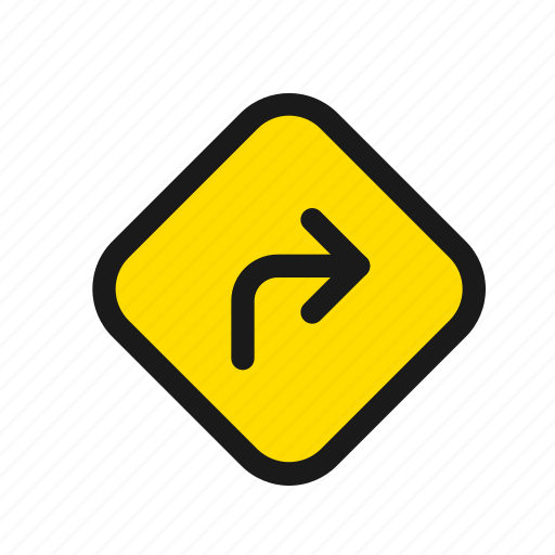 Traffic, sign, turn, right, direction, arrow, navigation icon - Download on Iconfinder