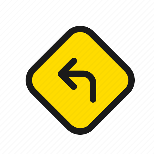 Turn, left, direction, arrow, navigation, street, sign icon - Download on Iconfinder