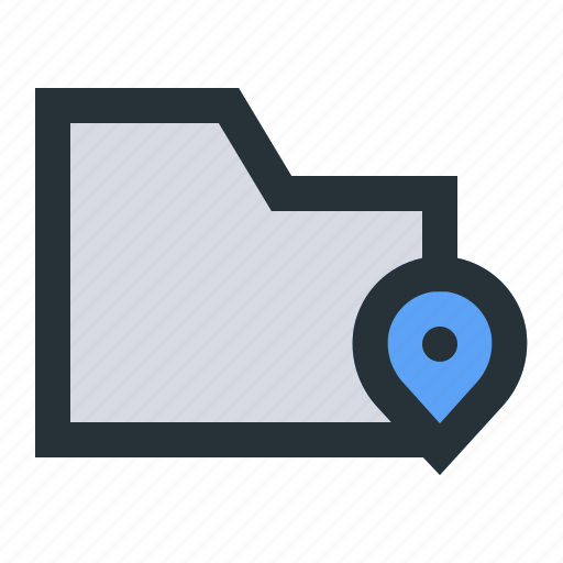 Document, folder, location, map, navigation, office, pin icon - Download on Iconfinder