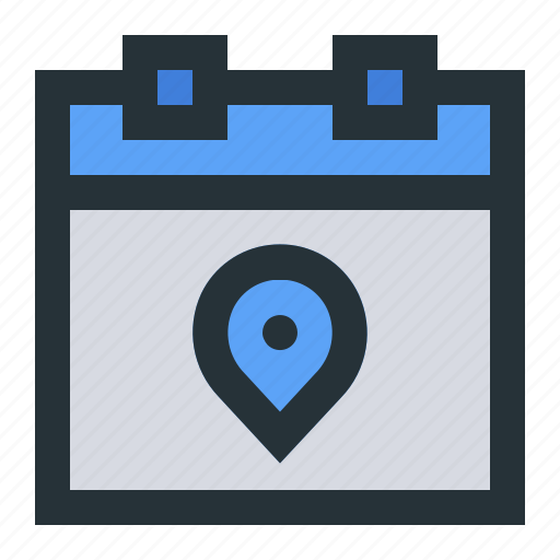 Calendar, location, map, navigation, pin, place, schedule icon - Download on Iconfinder