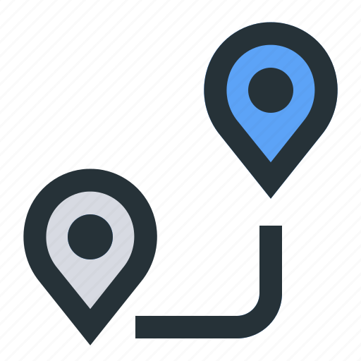 Direction, map, navigation, pin, place, road, route icon - Download on Iconfinder