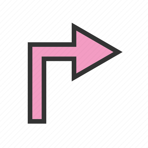 Arrow, direction, path, right, road, sign, turn icon - Download on Iconfinder