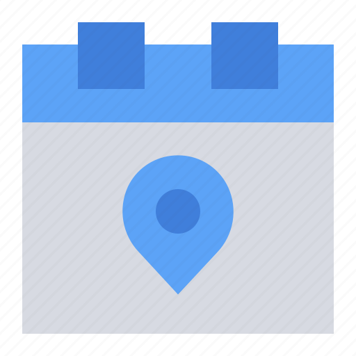 Calendar, location, map, navigation, pin, place, schedule icon - Download on Iconfinder