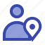 location, map, navigation, people, pin, place, user 